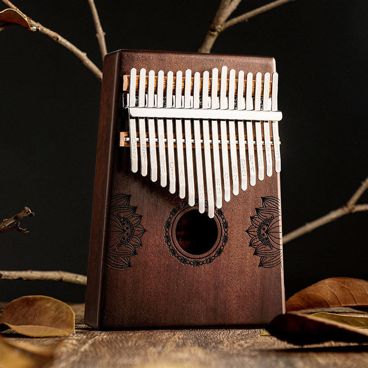 Kalimba 17/21 Keys Thumb Piano Lotus Design Portable Finger Piano