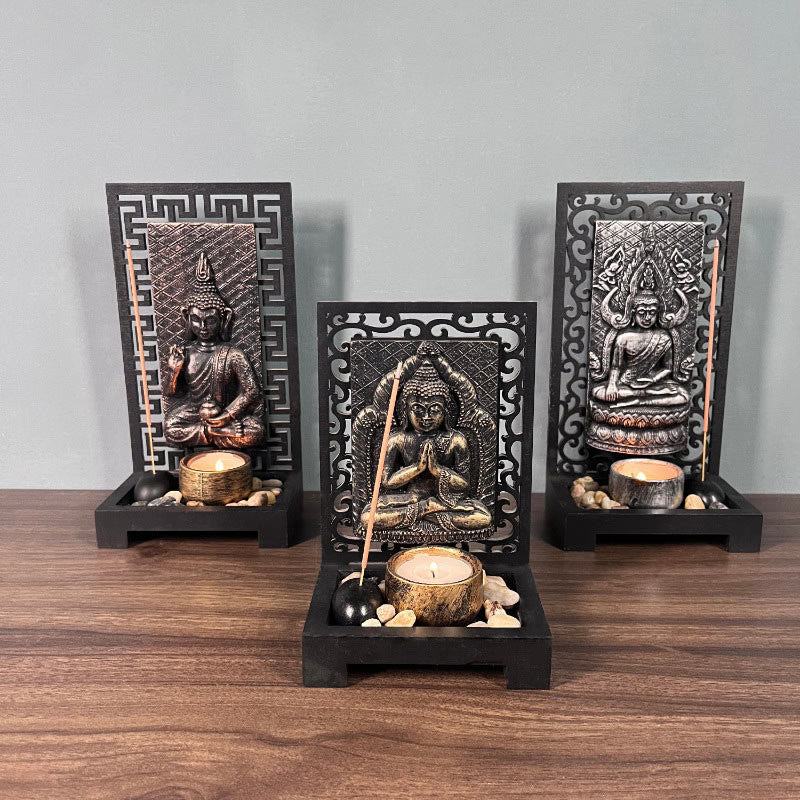 Buddha Stones Buddha Compassion Serenity Home Resin Prayer Altar Decoration