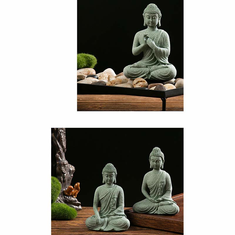 Tibetan Meditation Contemplation Buddha Serenity Compassion Statue Figurine Decoration