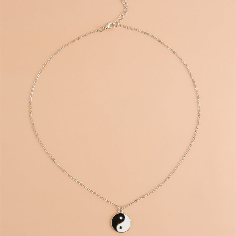 2Pcs Yin Yang Harmony Balance Necklace Pendant