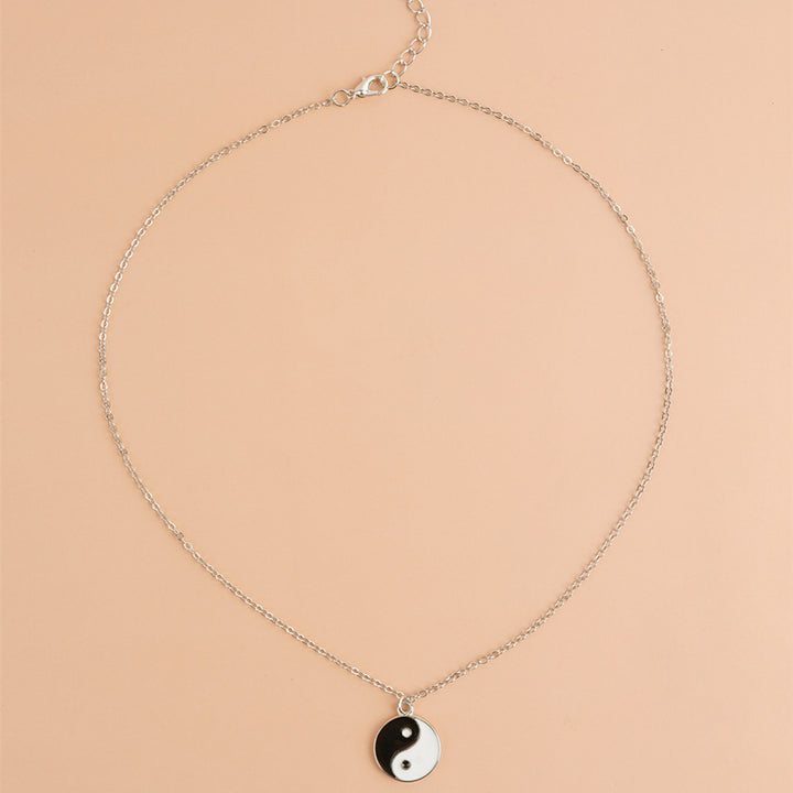 2Pcs Yin Yang Harmony Balance Necklace Pendant