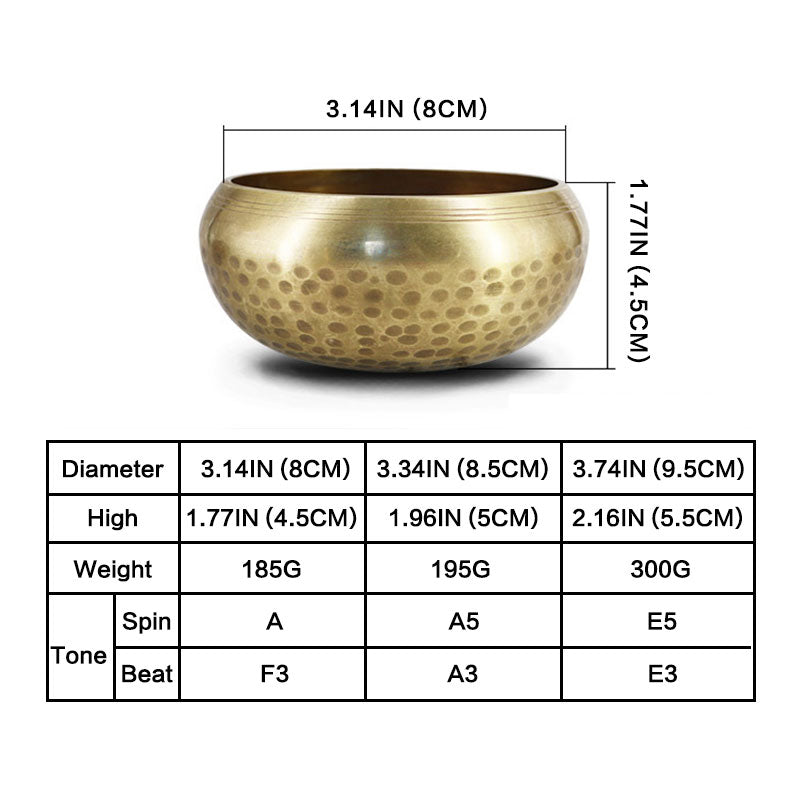 Tibetan Meditation Sound Bowl Handcrafted for Healing and Mindfulness Singing Bowl Set