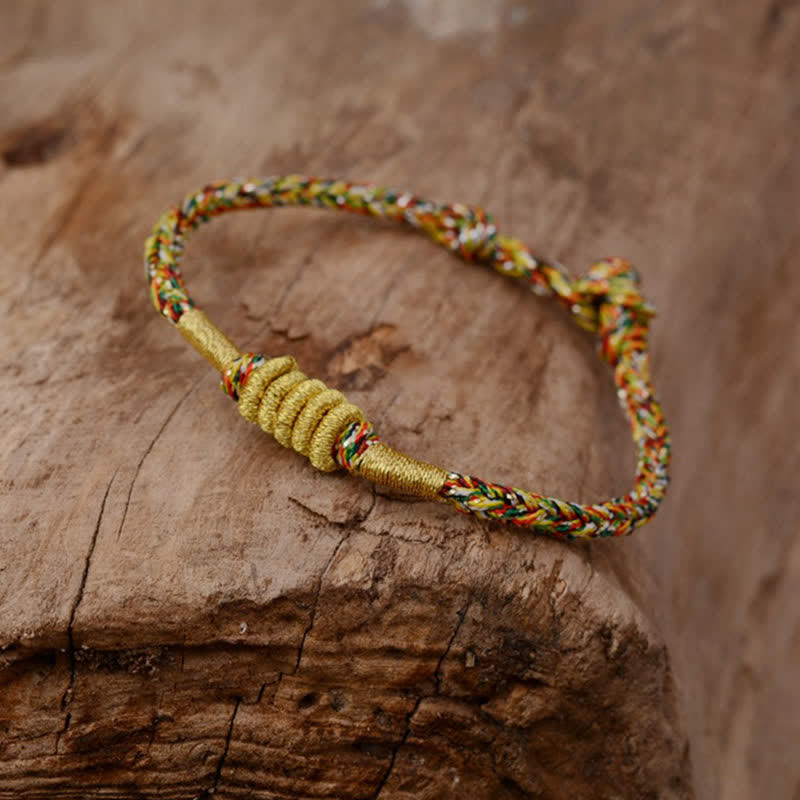 Buddha Stones Handmade Colorful King Kong Knot Protection Braid String Bracelet