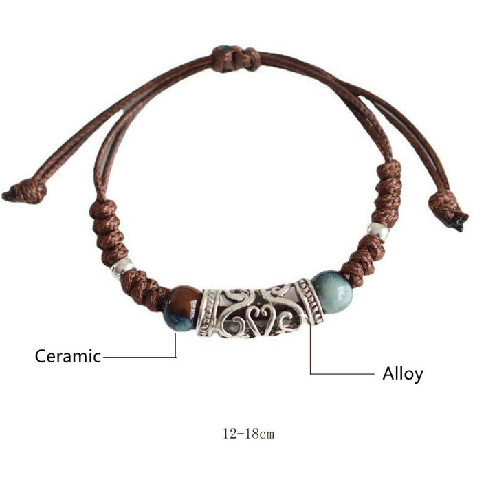 Tibet Ceramic Bead Wealth String Bracelet