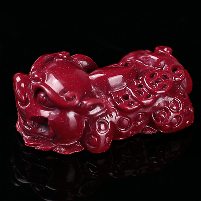 Buddha Stones Tibetan Cinnabar Pixiu Calm Bracelet