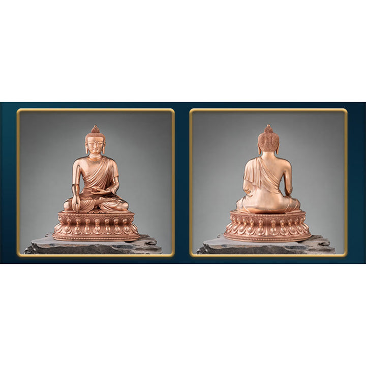 Gautama Shakyamuni Buddha Figurine Serenity Copper Statue Home Decoration