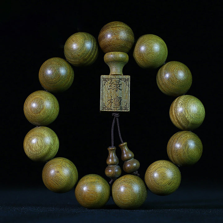 Buddha Stones Tibetan Green Sandalwood Cure Bracelet