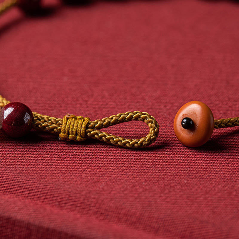 Buddha Stones Natural Cinnabar Beaded Blessing Handmade Bracelet