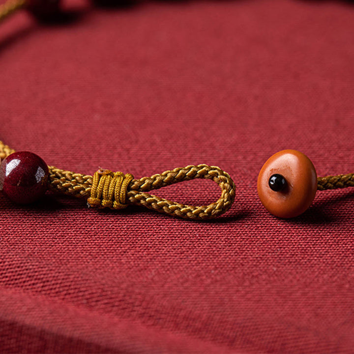 Buddha Stones Natural Cinnabar Beaded Blessing Handmade Bracelet