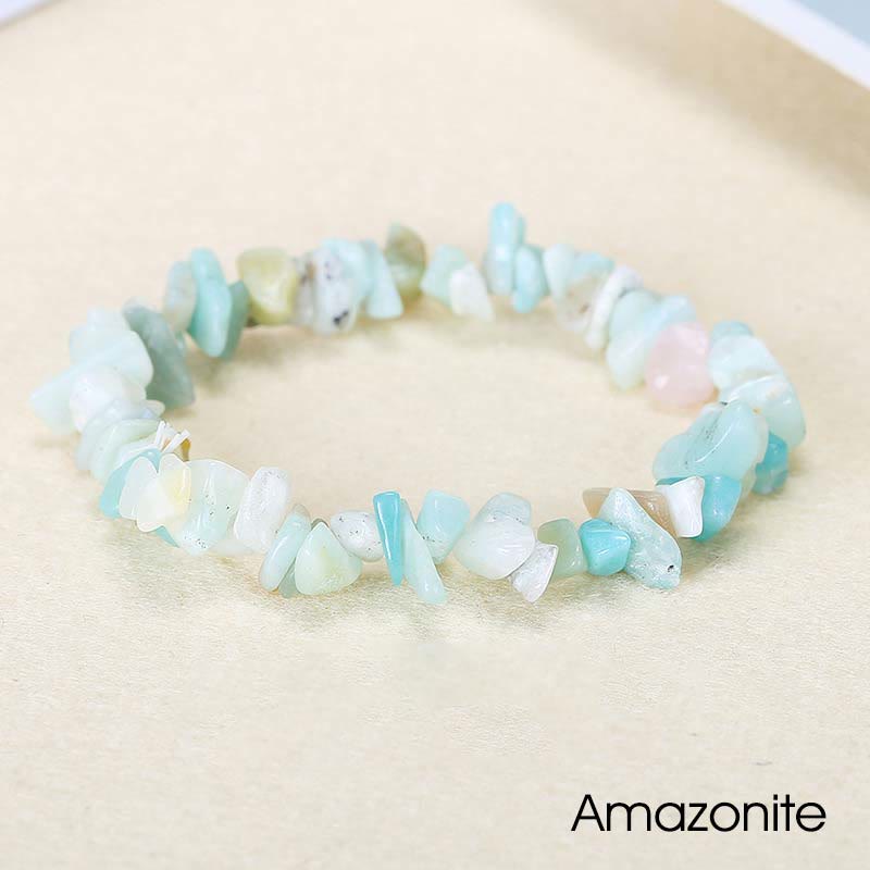 Natural Irregular Shape Crystal Stone Warmth Soothing Bracelet