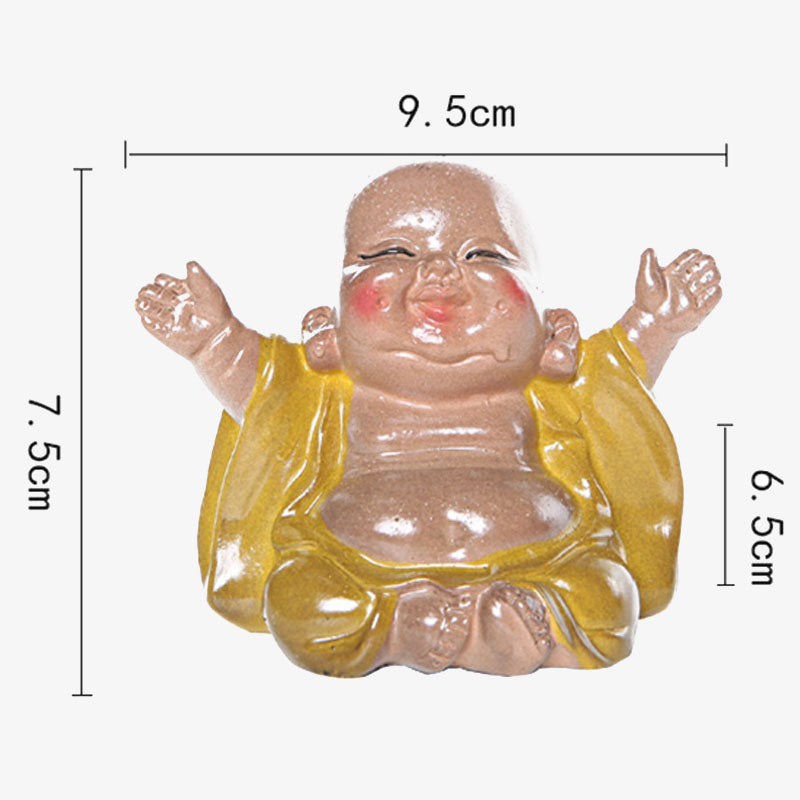 Buddha Stones Color Changing Laughing Buddha Resin Tea Pet Wealth Home Figurine Decoration