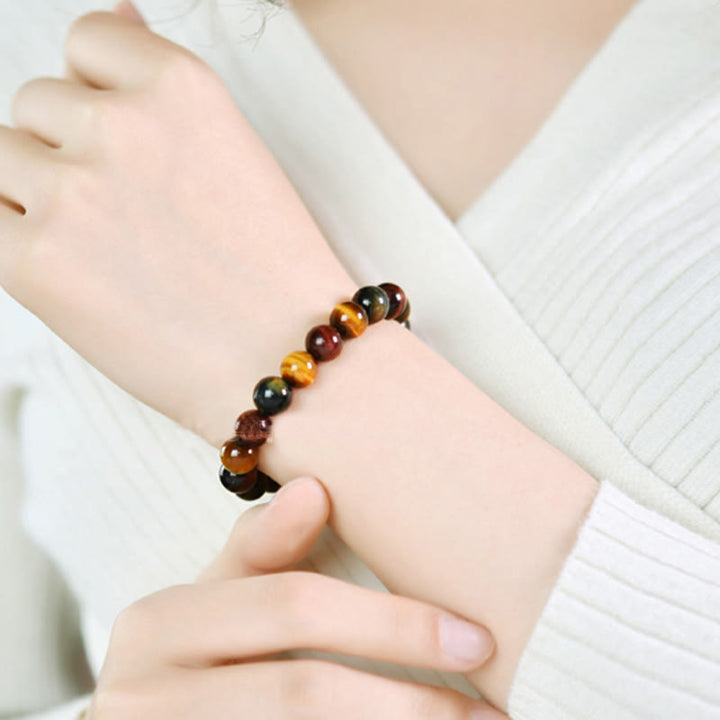 Buddha Stones Natural Tiger Eye Positive Protection Bracelet