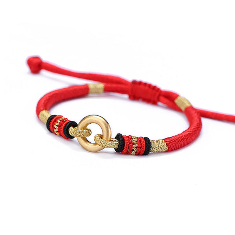 Buddha Stones FengShui Lucky Red String Couple Bracelet