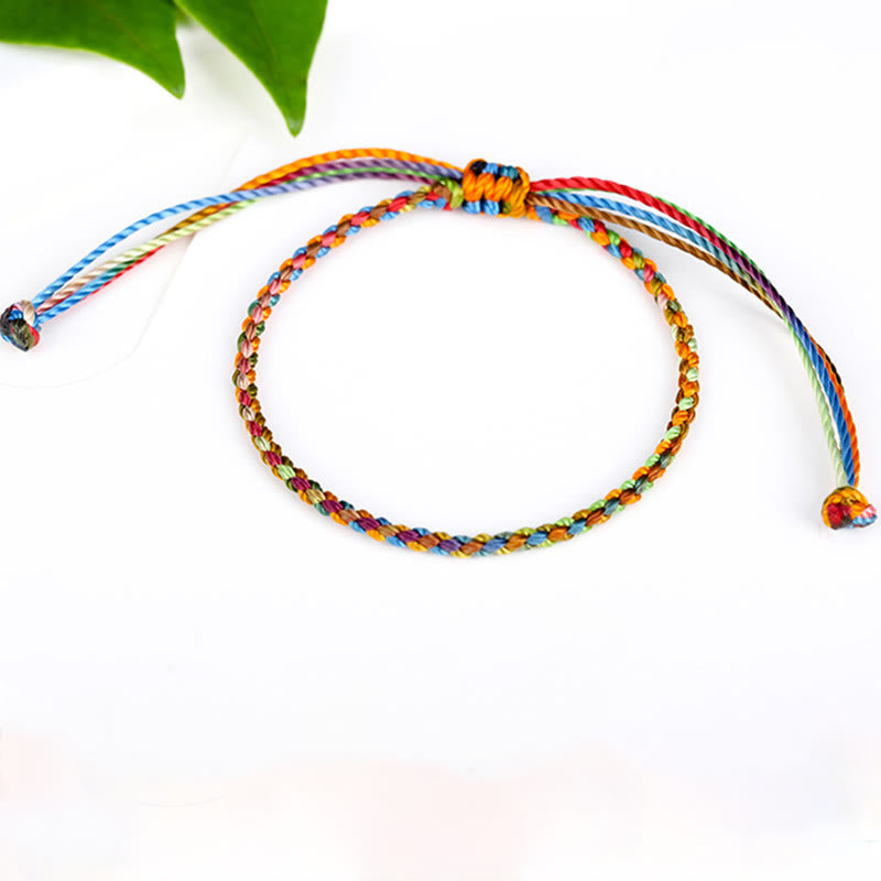 Buddha Stones "May all your wishes come true" Lucky Multicolored Bracelet