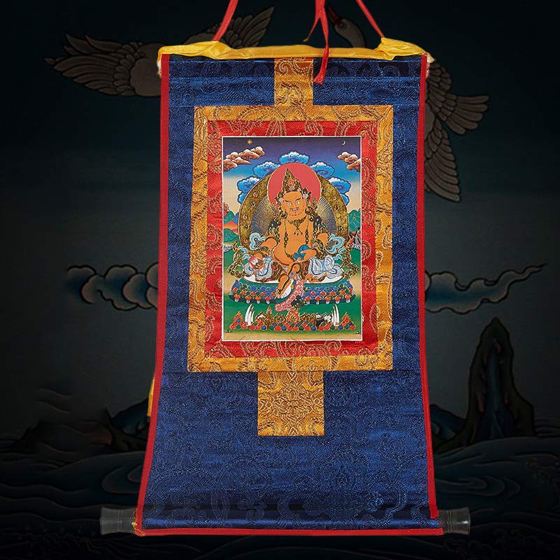 Tibetan Framed Thangka Blessing Protection Decoration