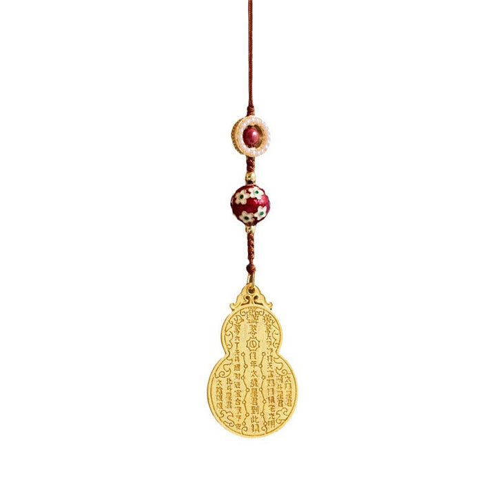 Buddha Stones Wu Lou Gourd Fu Character Tai Sui Amulet Fortune Phone Hanging Decoration Key Chain