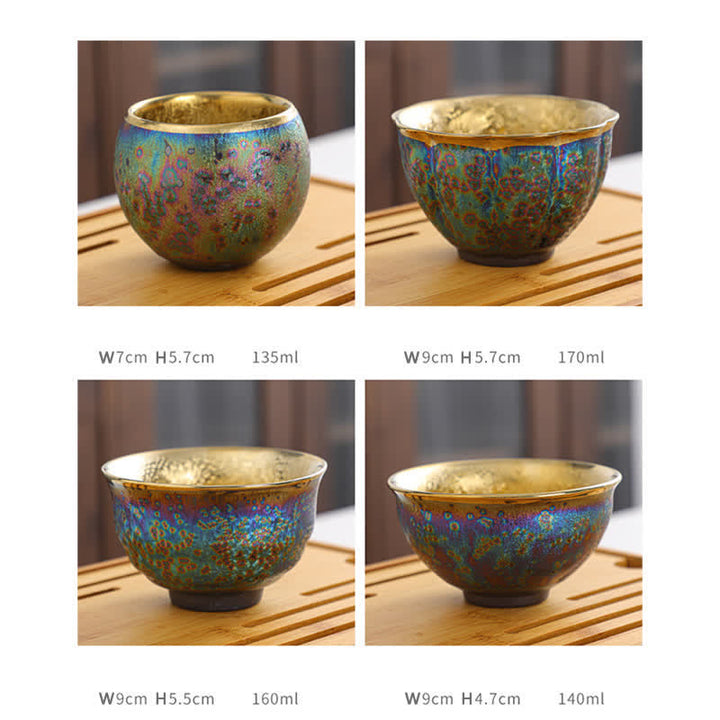 Buddha Stones Colorful Ceramic Teacup Tea Cups