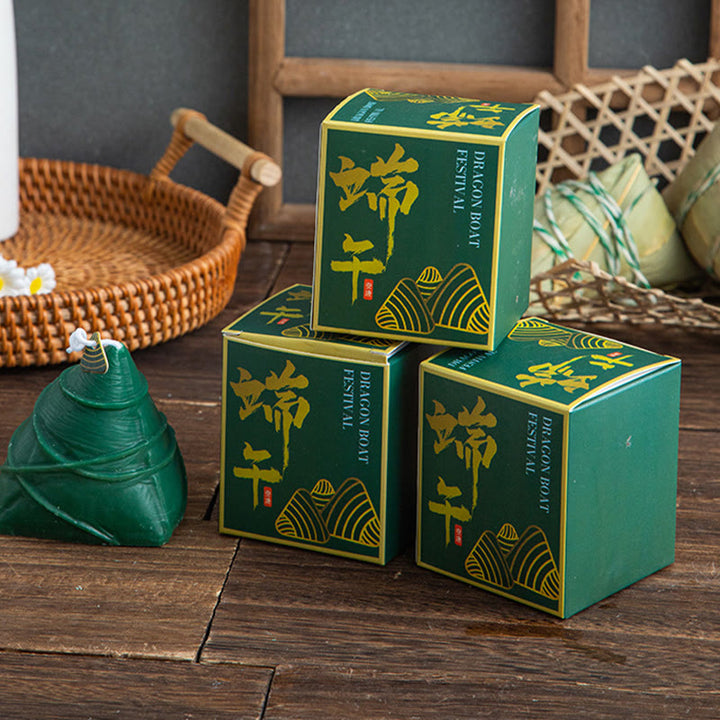 Buddha Stones Dragon Boat Festival Zongzi Pattern Scented Candle Gift For Family Friends