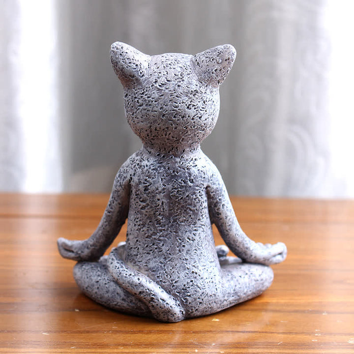 Meditating Zen Dog Cat Frog Decoration