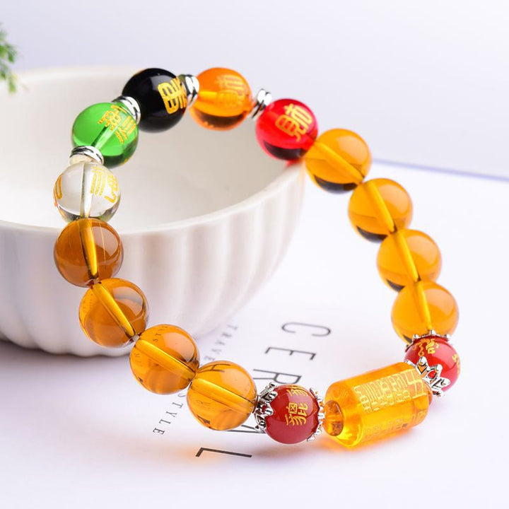 Buddha Stones Natural Citrine Fortune Happiness Bracelet