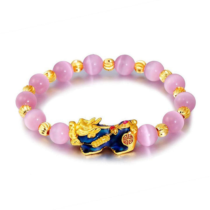 Buddha Stones Pixiu Cat Eye Lucky Bracelet