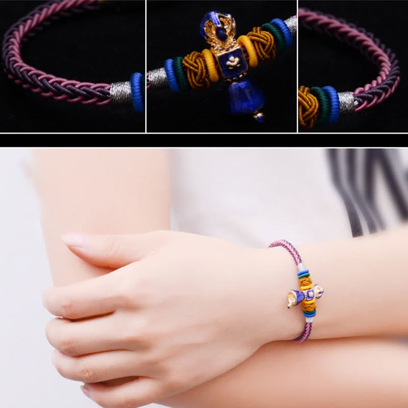 Tibetan Handmade Dorje Vajra Strength Eight Threads String Bracelet