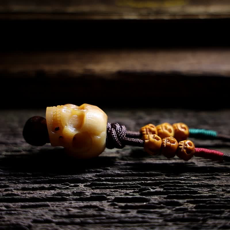 Buddha Stones Tibetan Camel Bone Skull The Lord of the Corpse Forest Protection Necklace Pendant