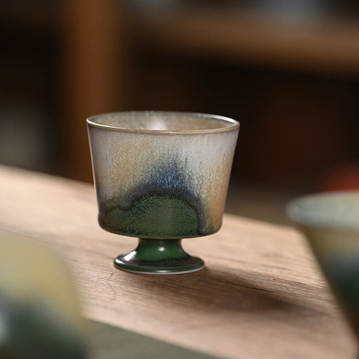 Buddha Stones Vintage Furnace Transmutation Kiln Porcelain Teacup Kung Fu Tea Cup