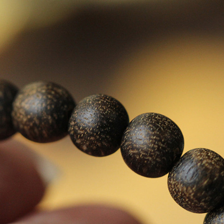 Buddha Stones Agarwood Lotus Strength Bracelet