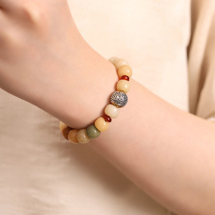 Buddha Stones Natural Bodhi Seed The Lord of the Corpse Forest Om Mani Padme Hum Wisdom Bracelet