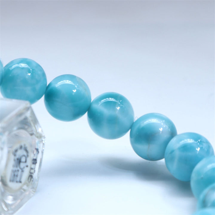 Buddha Stones Natural Larimar Wisdom Confidence Bracelet