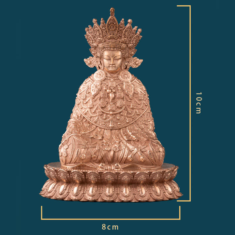 Buddha Shakyamuni Figurine Compassion Handmade Copper Statue Decoration