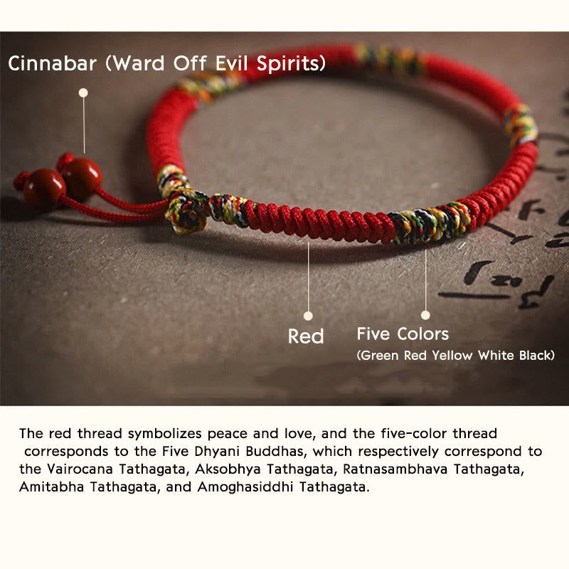 Five Colors King Kong Knot String Protection Luck Bracelet