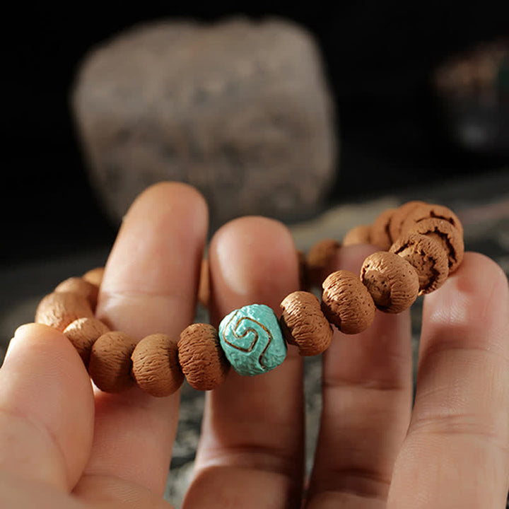 Tibetan Bodhi Seed Turquoise Amber Protection Bracelet