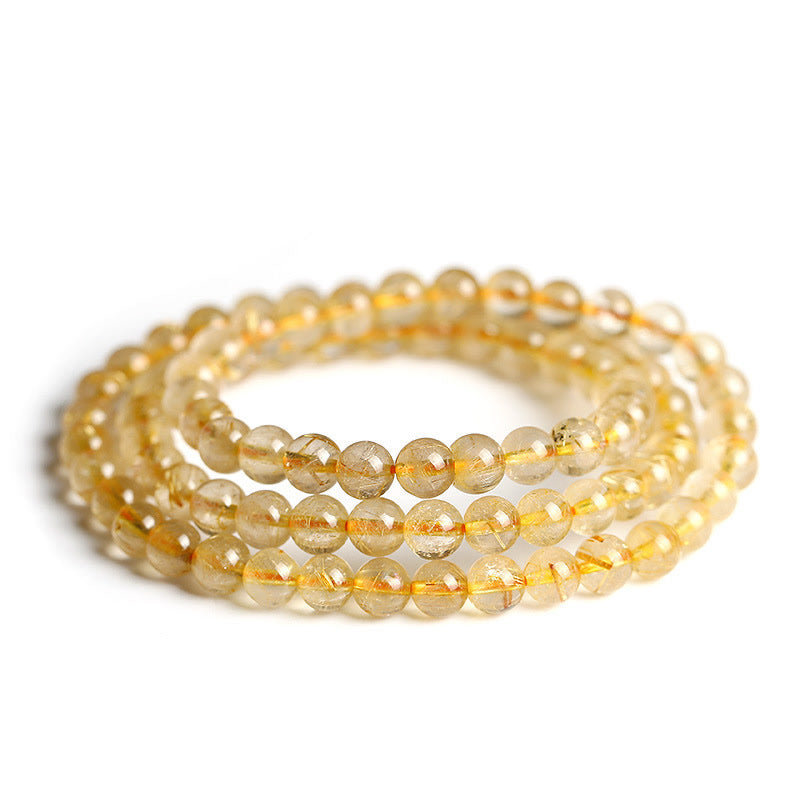 Buddha Stones Natural Citrine Prosperity Protection Bracelet