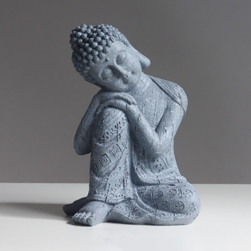 Tibetan Meditating Buddha Serenity Resin Statue Decoration