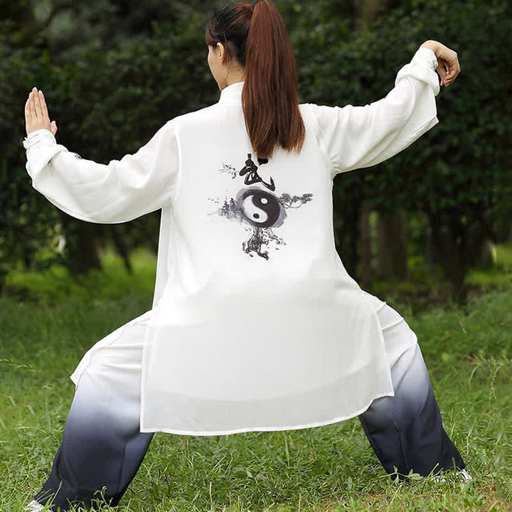 3Pcs Yin Yang Tree Tai Chi Spiritual Zen Practice Meditation Prayer Uniform Unisex Clothing Set