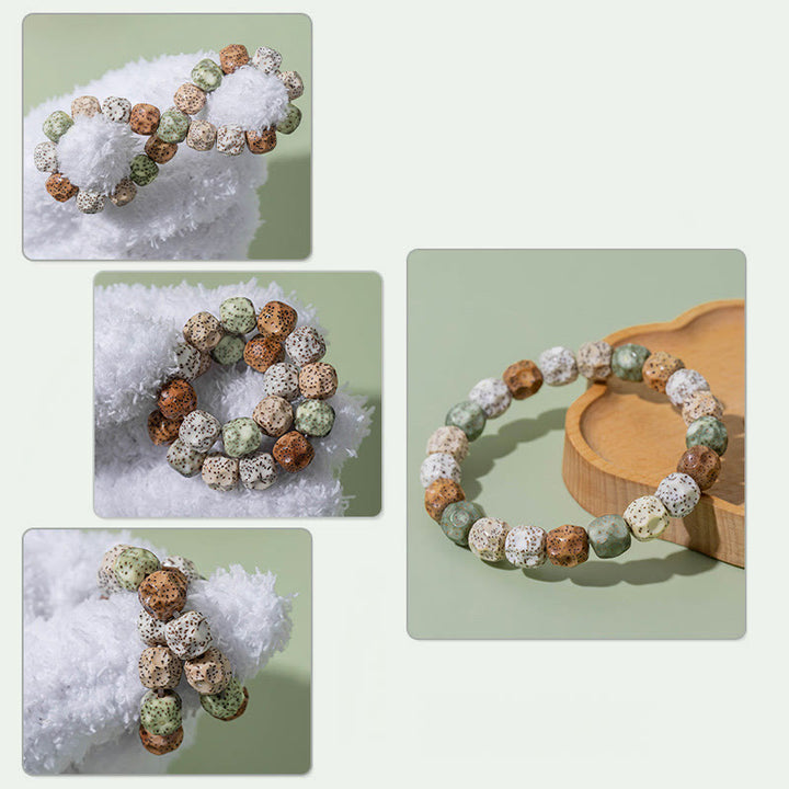 Buddha Stones Natural Colorful Bodhi Seed Auspiciousness Wealth Bracelet