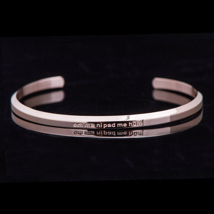 Six True Words Engraving Titanium Steel Blessing Protection Bracelet