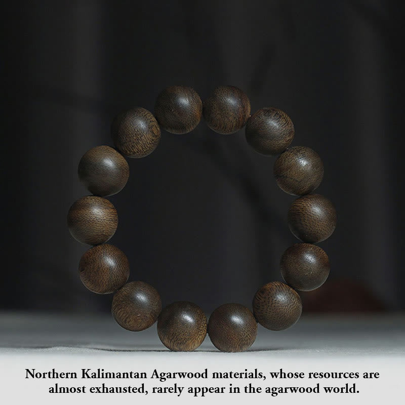 Buddha Stones Rare Northern Kalimantan Agarwood Ward Off Evil Spirits Bracelet