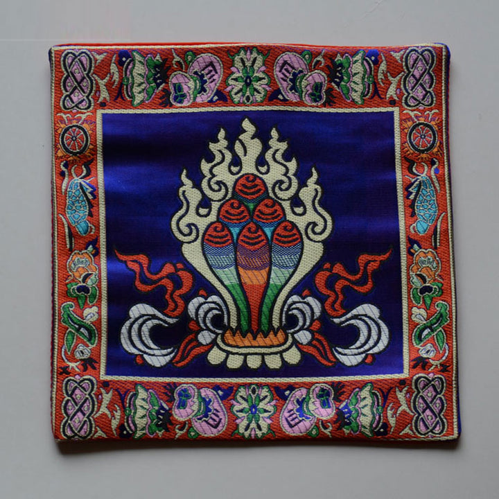 Buddha Stones Prayer Altar Mat Healing Meditation Vajra Auspicious Symbols