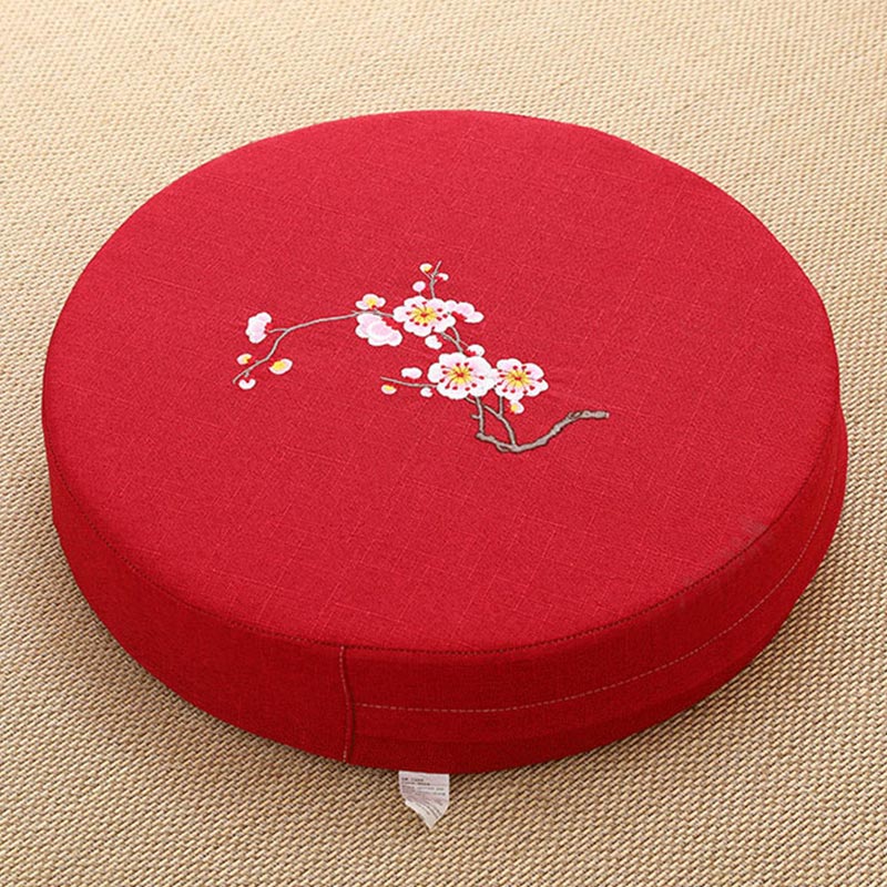 Lotus Simple Pattern Cotton Linen Meditation Seat Cushion Home Decoration