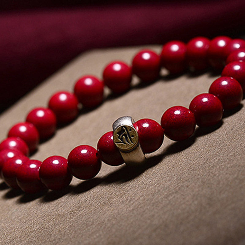 Buddha Stones Chinese Zodiac Natal Buddha Cinnabar Protection Bracelet