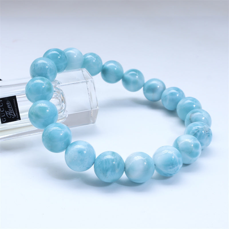 Buddha Stones Natural Larimar Wisdom Confidence Bracelet