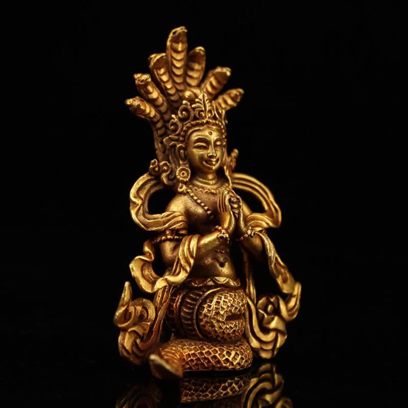 Bodhisattva Nagarjuna Protection Copper Statue Decoration