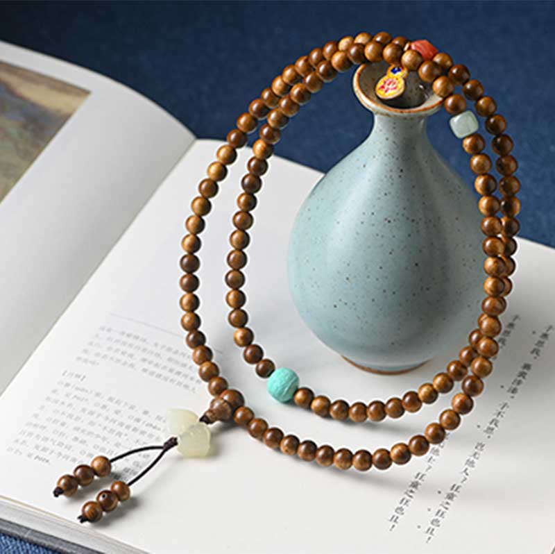 Tibetan Rosewood Protection Calm Bracelet Mala