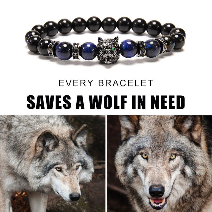 Buddha Stones “Save A Wolf” Bracelet