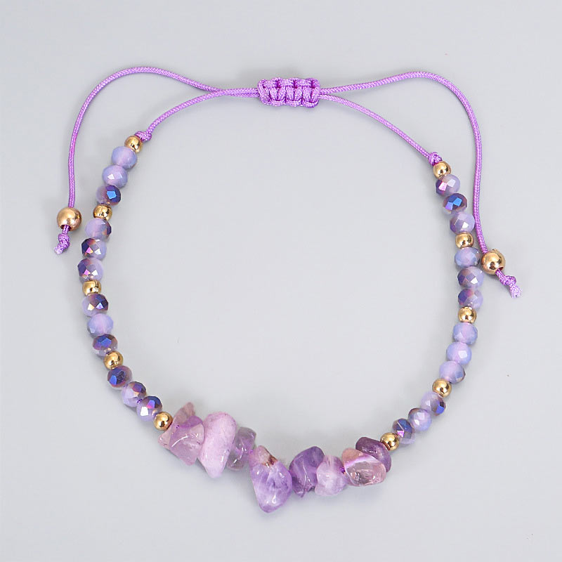 Buddha Stones Amethyst Purify Knit Bracelet