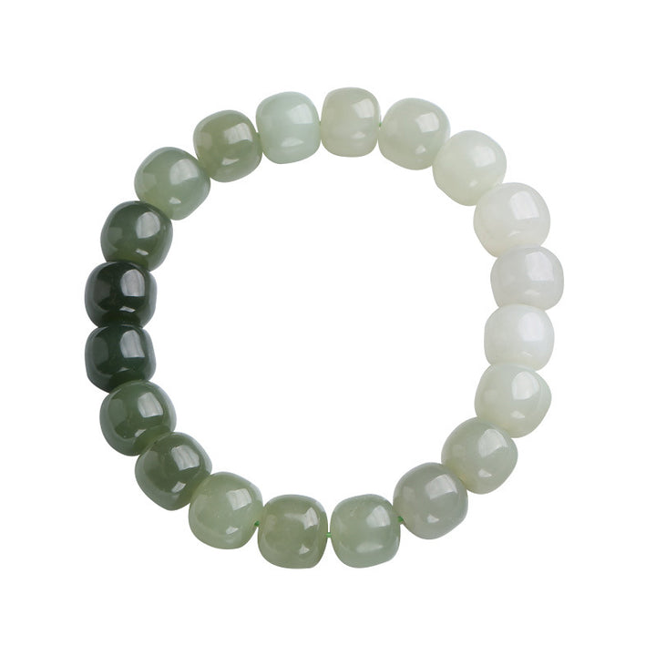 Buddha Stones Gradient Jade Luck Blessing Bracelet