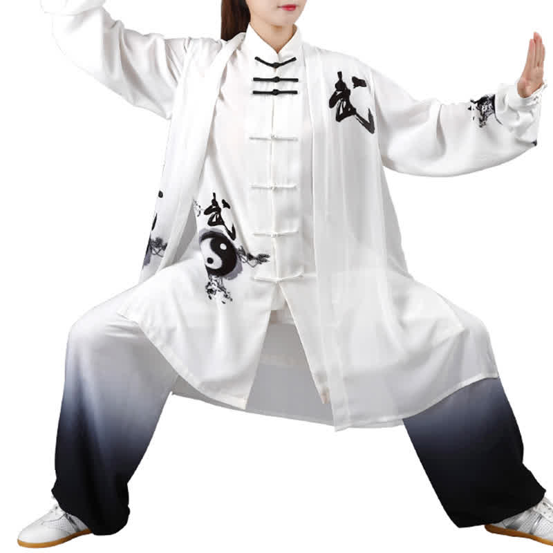 3Pcs Yin Yang Tree Tai Chi Spiritual Zen Practice Meditation Prayer Uniform Unisex Clothing Set